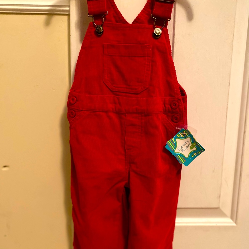 Red corduroy overall 18mo